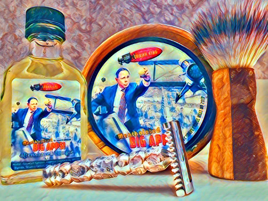 LettuceRemember's tweet photo. #MentholMonday #MeetUpMonday #SOTD with "Big Apps" Shaving Soap &amp; Aftershave by Phoenix  Shaving @Phoenix_Shaving ~ Bowl by Colorado Razor Designs ~ Brush &amp; Razor by Rod George Shaving Designs #WetShaving https://t.co/HJem065Cy0