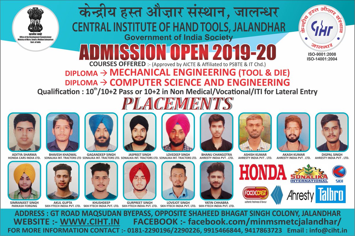 #MYMSME congratulations to placed students of 4 yr. Diploma Mechanical Engg. ( Tool & Die) https://t.co/mmpYQVkL5T