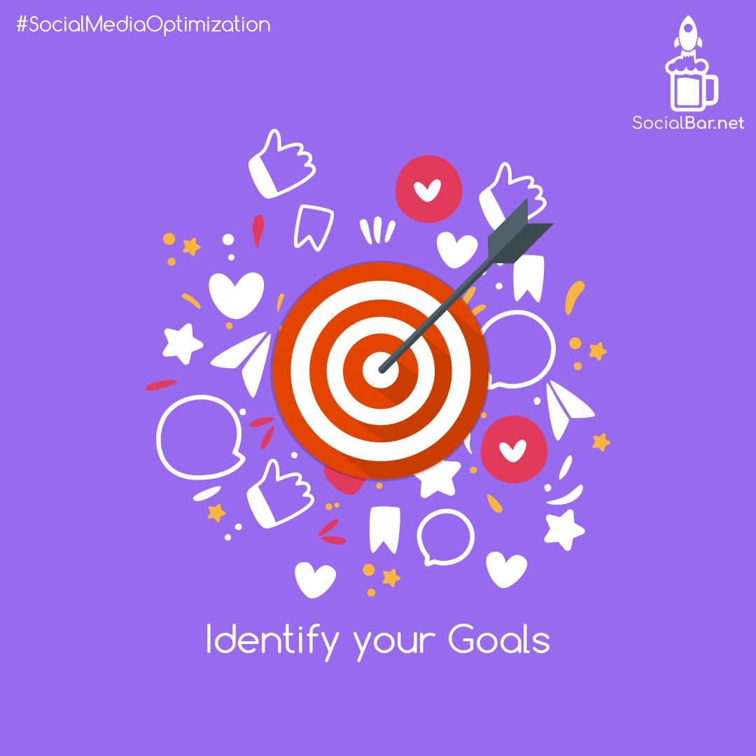 SocialBar4's tweet photo. Identifying your brand’s social media goals is the first step towards social media optimization. 

#SocialBar #SocialMediaOptimization #LinkedinMarketing #FacebookMarketing #BuyInstagramFollowers #BuyTwitterFollowers #BuySocialMediaFollowers #BuyTwitterLikes #InstagramMarketing https://t.co/13LhFIrvkD