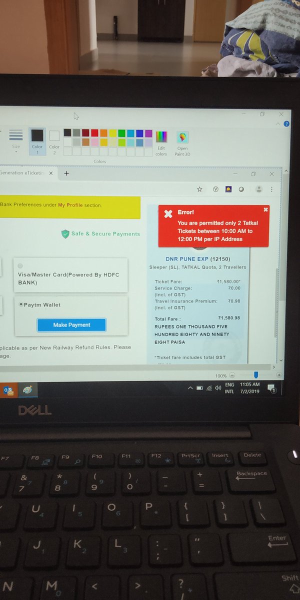manishpuglia's tweet image. @IRCTCofficial @irctcwestzone please provide the pnr no. Booked from 185.221.69.146. while doing payment o got error as shown below. #IRCTC service is degraded, either we get #servicenotavailable or #sessiontimeout or #notallowedmorethan2tickets