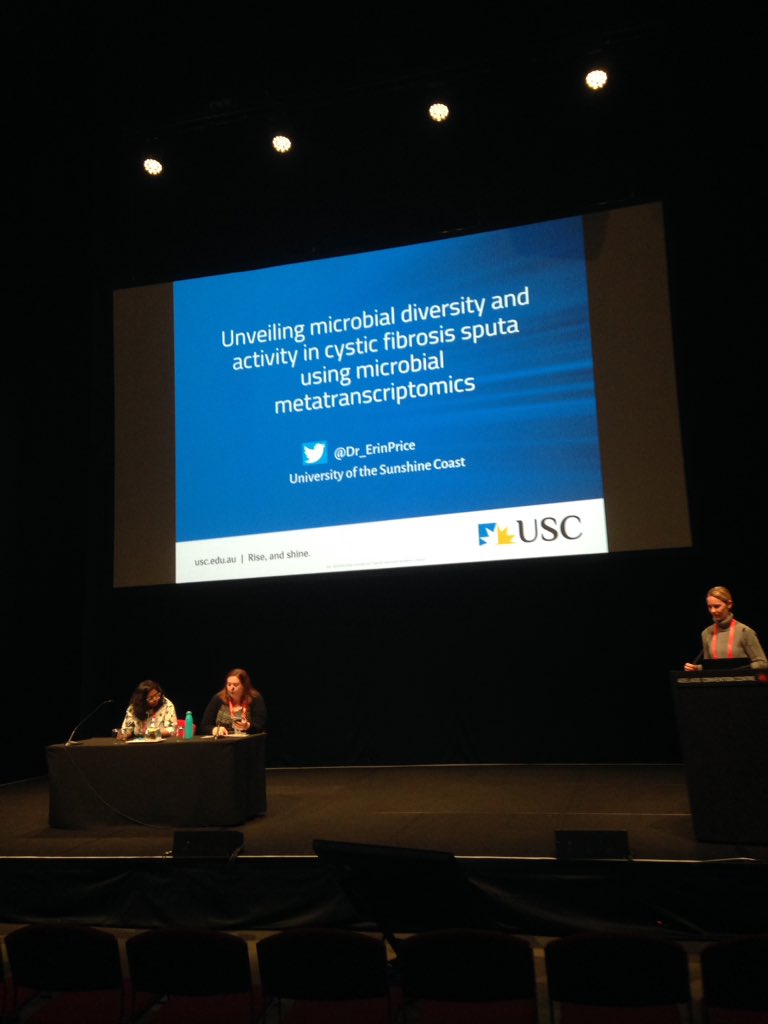 MartinaJelocnik's tweet image. More cool stuff from the Sunny Coast 😎
 @Dr_ErinPrice Use of #metatranscriptomics to identify #pathogen diversity and their activity in #CF patients
@DerekSarovich @usceduau @AUSSOCMIC #2019ASM