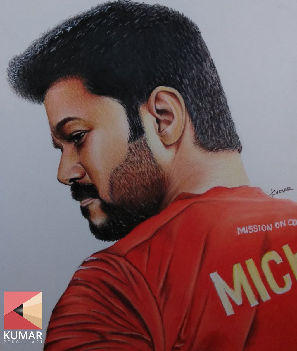Actor Vijay Team On Twitter Fabulous Pencil Art