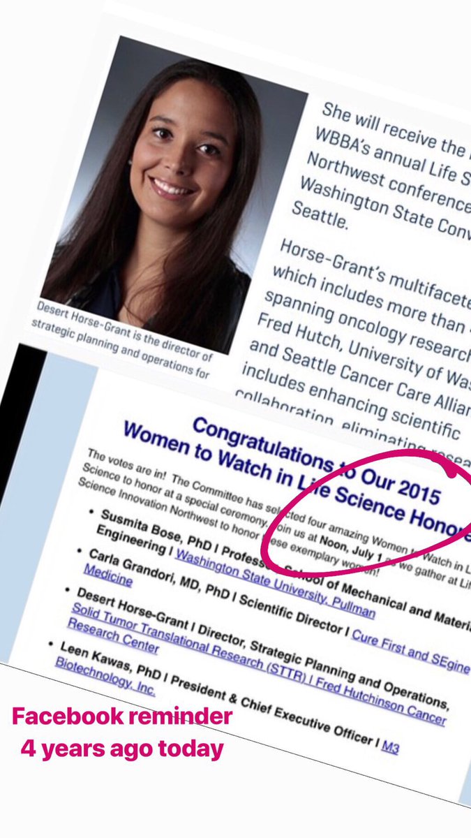 innovateshealth's tweet photo. Grateful - 4 years ago today!#womentowatch #tb #lifesciences #Awards #fredhutch #uwMedicine #seattlecca #oncology #research #WomenInSTEM #WomenInMedicine https://t.co/gUPKpo3TuL