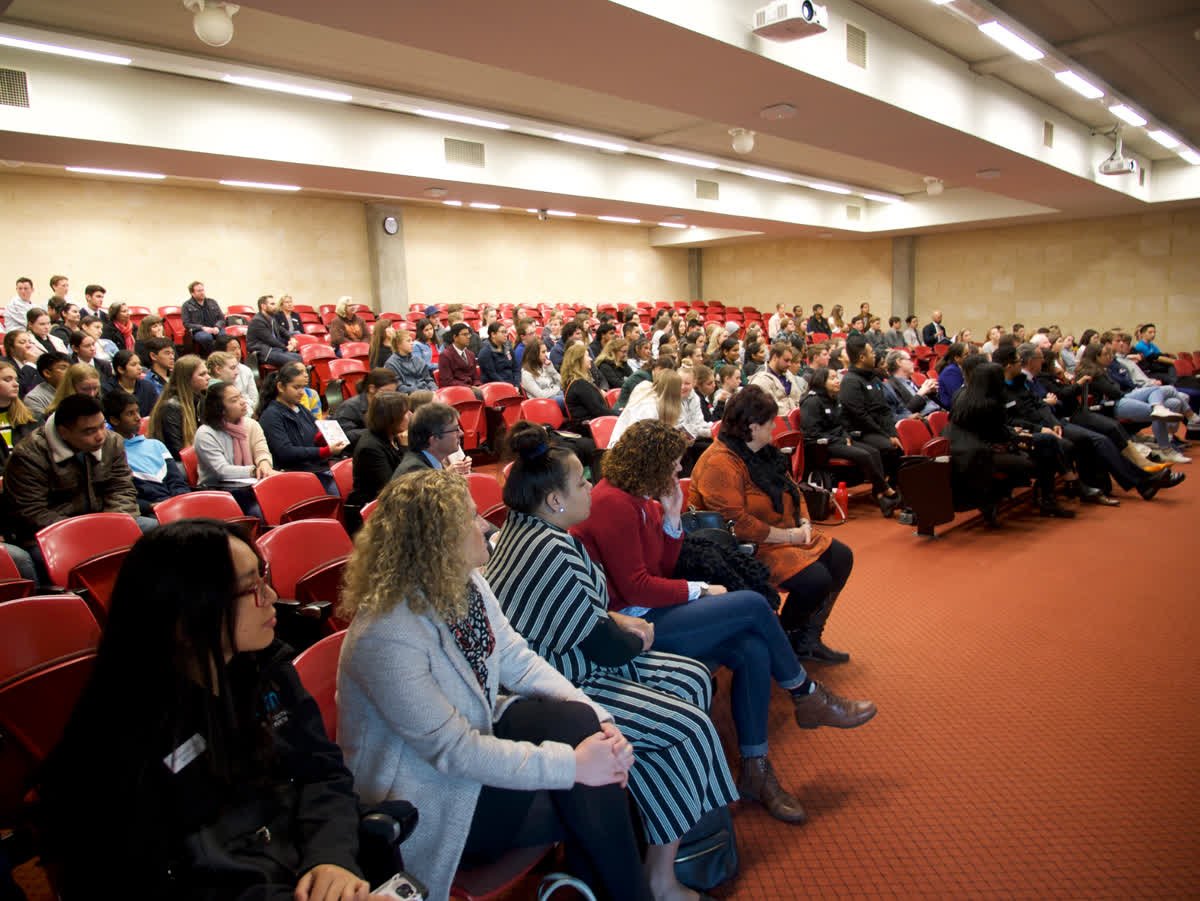 CatholicEdWA's tweet image. Inspired by Pope Francis’ “call to holiness”, 130 Catholic school students from years 10 to 12 explored the theme BE (the right) ATTITUDE at the Catholic School Youth Summit in Fremantle last month. #DiscoverCatholicEducation