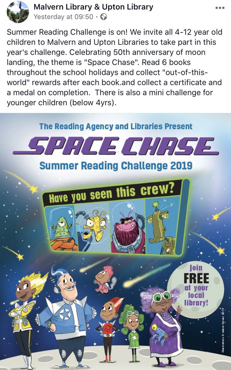 Somers_Rainbows's tweet photo. It’s that time of the year again- the summer reading challenge! How many books can you read? Sign up at your local library now! #reading #malvernlibrary #challengeaccepted https://t.co/jp3mvUy0te