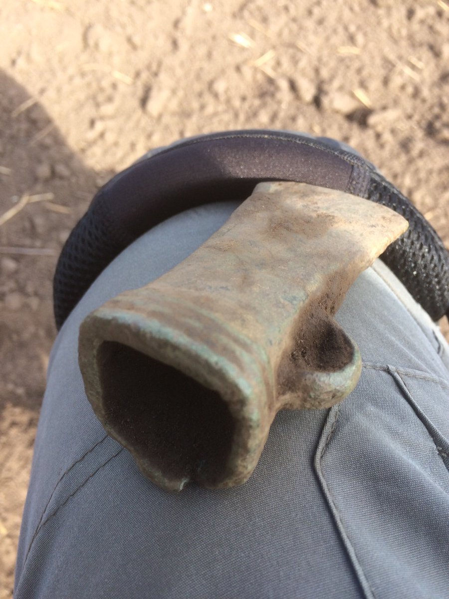 pauldwright3's tweet image. Can’t stop looking at my best find this year Bronze Age axe head, one off my wish list 😊