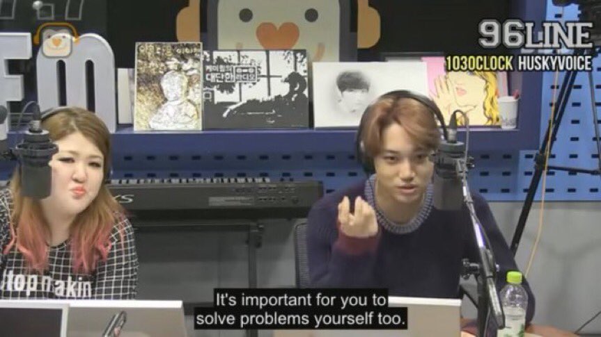 “though it’s important for you to get advice from others, it’s important for you to solve your problems yourself too”