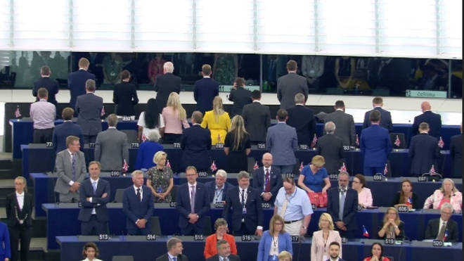 phillipxprince1's tweet photo. British 'Brexit Company' MEP's turning backs on EU anthem today have managed 2 imitate what Nazis did in 1926 at the Reichstag.
What a disgrace 2 our country.
I'd respect them a bit more if they stayed at home &amp; refused 2 accept their large salaries in protest!
#NotInMyName
#MEPS https://t.co/KcdexKiZn8