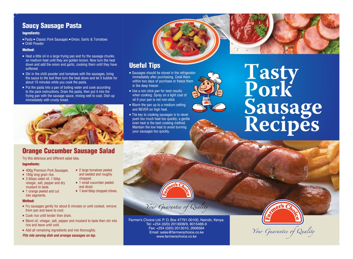 FarmersChoiceKE's tweet photo. It's #recipetuesday guys.
We have various Pork Sausage Recipes for you guys
https://t.co/fnR1zdDpjN https://t.co/B1zOQJkmBk