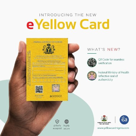 Yellow fever vaccine card in Nigeria