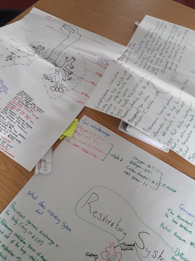 JamesLindleySJA's tweet photo. A productive morning for the new @sjaaops #ECA cohort being trained out of Newcastle. Learning the basics about the #cardiovascular and #respiratory systems. #ClinicalTrainer #MySJAday https://t.co/zatSY5dGRJ