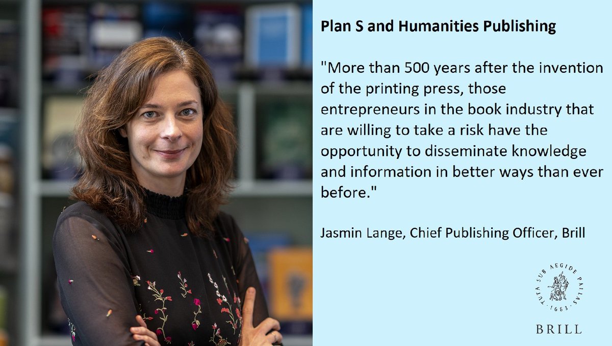 Brill's Chief Publishing Officer @JasminLange has published an essay on Plan S and Humanities Publishing on the Scholarly Kitchen. 

Read the full article here: scholarlykitchen.sspnet.org/2019/07/02/gue…

#PlanS #openaccess #OA #HumanitiesMatter