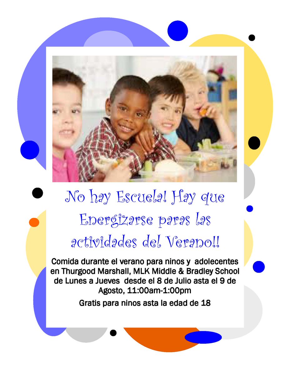 Asbury_ParkSD's tweet image. APSD will be offering free summer meals for youth on weekdays between 7/8 and 8/9. Food will be available between 11 a.m. and 1 p.m. at TMES, DMLKMS and BES. #NextLevelAPSD #HeartWork