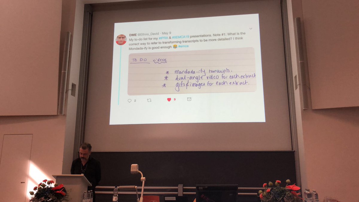 VASTresearchgroup (@vast_research) on Twitter photo VAST member Ethno David's twitter has been mentioned by <a href="/elwysdestefani/">Elwys De Stefani</a> in the opening of IIEMCA 2019. Are you also on the way to Mondada-ify your life as David? @Ethno_David #iiemca19 VAST member Ethno David's twitter has been mentioned by <a href="/elwysdestefani/">Elwys De Stefani</a> in the opening of IIEMCA 2019. Are you also on the way to Mondada-ify your life as David? @Ethno_David #iiemca19