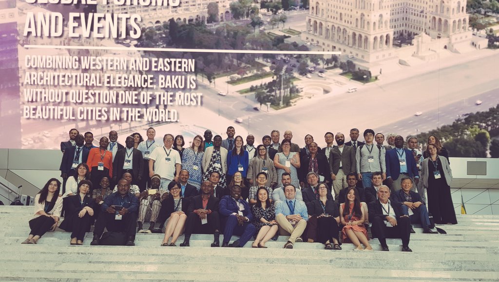 Whc43B's tweet photo. @WHSiteManagers Forum presented the final statement to the members of the #WorldHeritage Commitee. Site managers call for more cooperation and resources in establishing capacity building activities and better communication!
#Baku #Azerbaijan 🇦🇿
#whc43 #whc43com #whsmf https://t.co/8lrut0Lluj