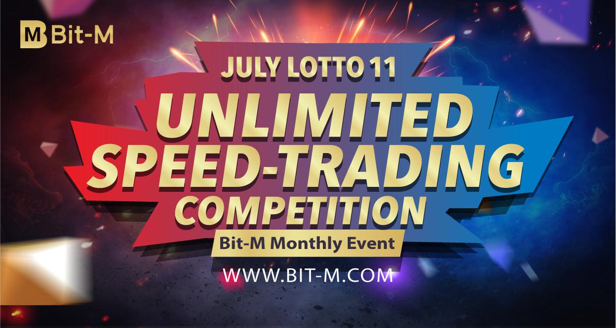 BitM_Exchange's tweet photo. Bit-M LOTTO 11 July Event—— Unlimited Speed-trading Competition, Win USDT!
https://t.co/QM5blpKZi4 https://t.co/W1NmiMhIot