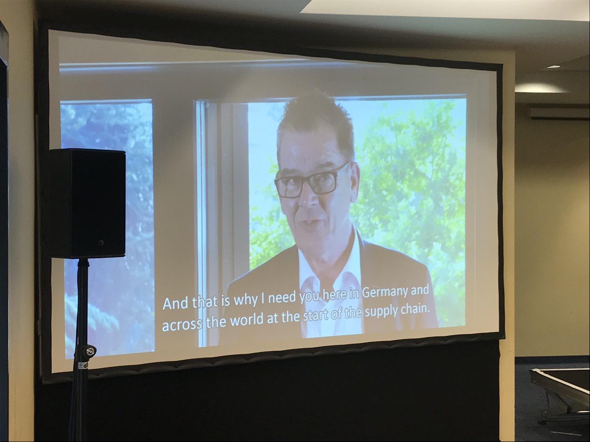 FAIRTRADE's tweet photo. Gerd Müller, Federal Minister of Economic Cooperation and Development, Government of Germany supports the @FAIRTRADE Conference in #Bonn #TradeFairLiveFair #ChangingTradeChangingLives #fairtrade https://t.co/sgcgpw24BN