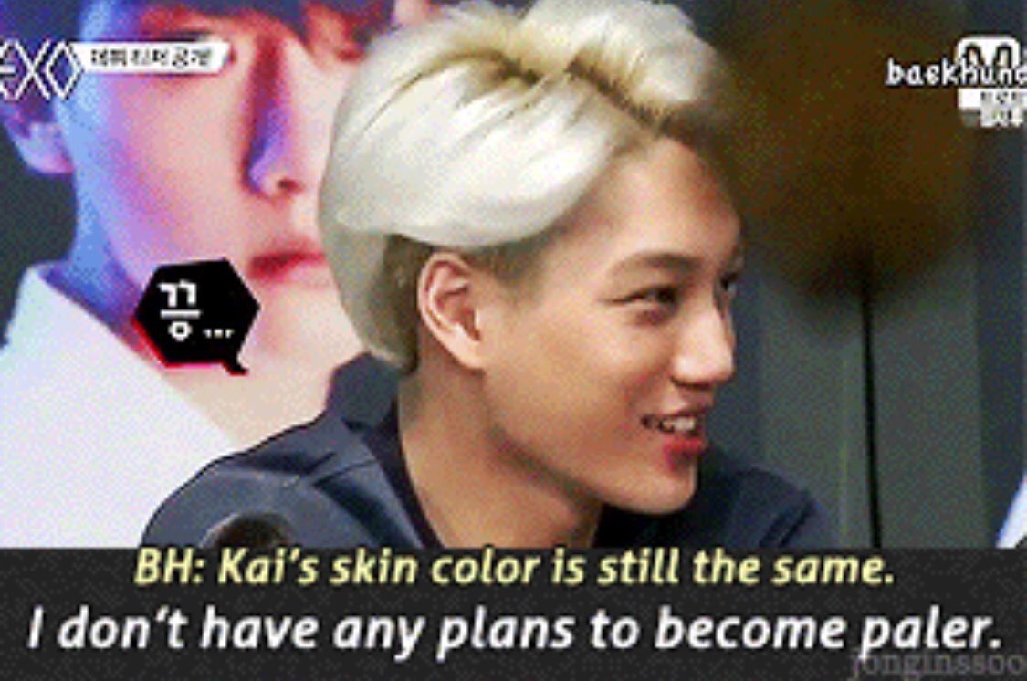 the way he loves his skin colour.