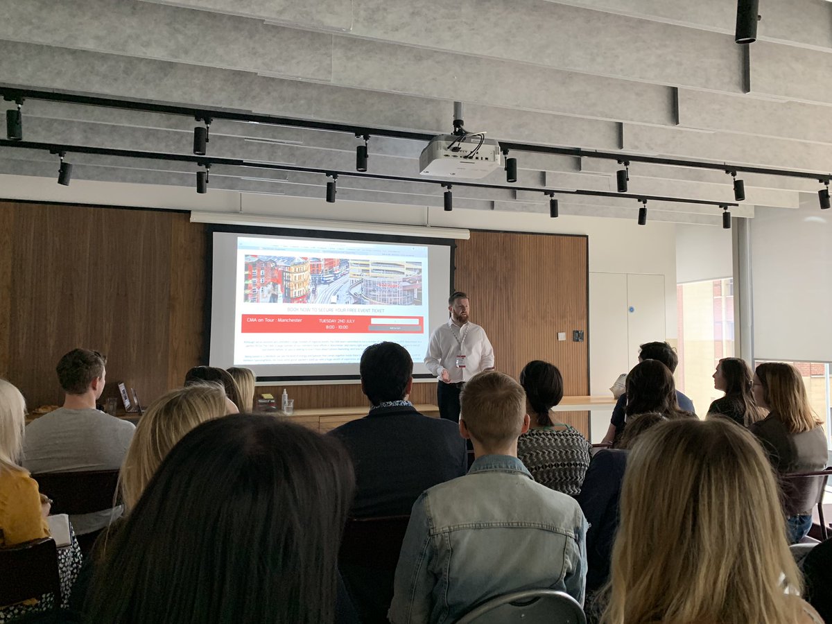 the_cma's tweet photo. Our own @RobJohn0 starting things off at today’s CMA on Tour: Manchester event! #CMAManchester https://t.co/zSyLCMCYmb