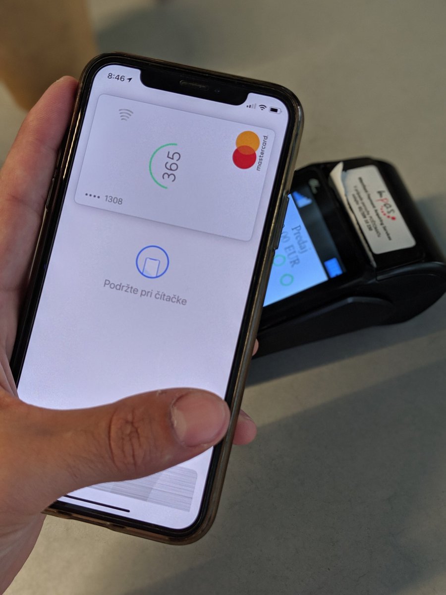 TomasBarbaric's tweet photo. Today's morning espresso with #ApplePay for the first time officially @365_bank ... absolutely love it ❤️🍏❤️ https://t.co/p2YvxNo8e7
