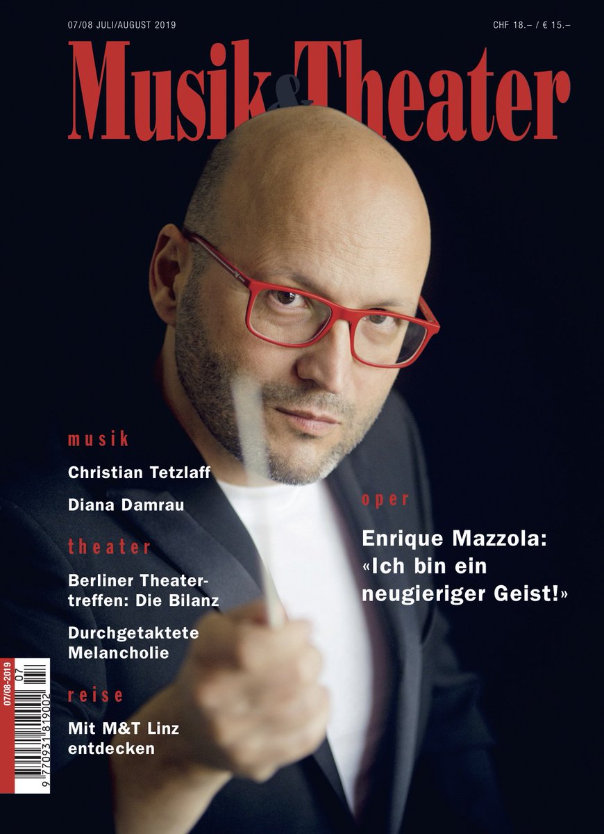 EnriqueMazzola's tweet photo. happy and honoured to have the cover of #MusikundTheater (and a fabulous article!) for the July/August issue!!! @bregenzfestival @SbgFestival @operzuerich #belcanto #giuseppeverdi #operaseria #operabuffa #Rigoletto #Meyerbeer and many other things! @PSMusicBerlin @AskonasHolt https://t.co/GhXRcuGbAU