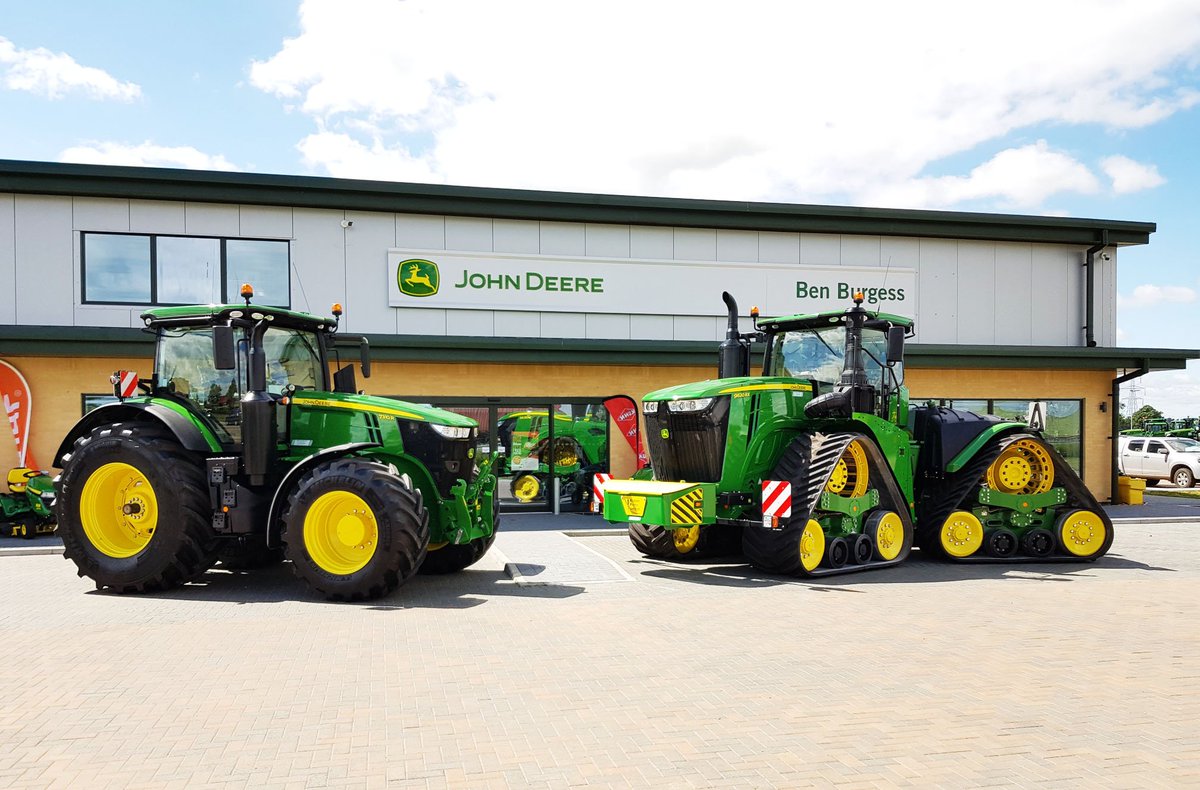 BenBurgessAg's tweet photo. Exciting day at Ben Burgess #Ellington today as Charles and Anna Leadbetter from @easternfarmsltd take delivery of their Brand New @JohnDeere 9RX &amp; 7310R!!!! What a line up 👌🏼 #johndeere #whereservicestillcounts #bbrtk #benburgess 💚💛💚 https://t.co/J2NlJ32dCr
