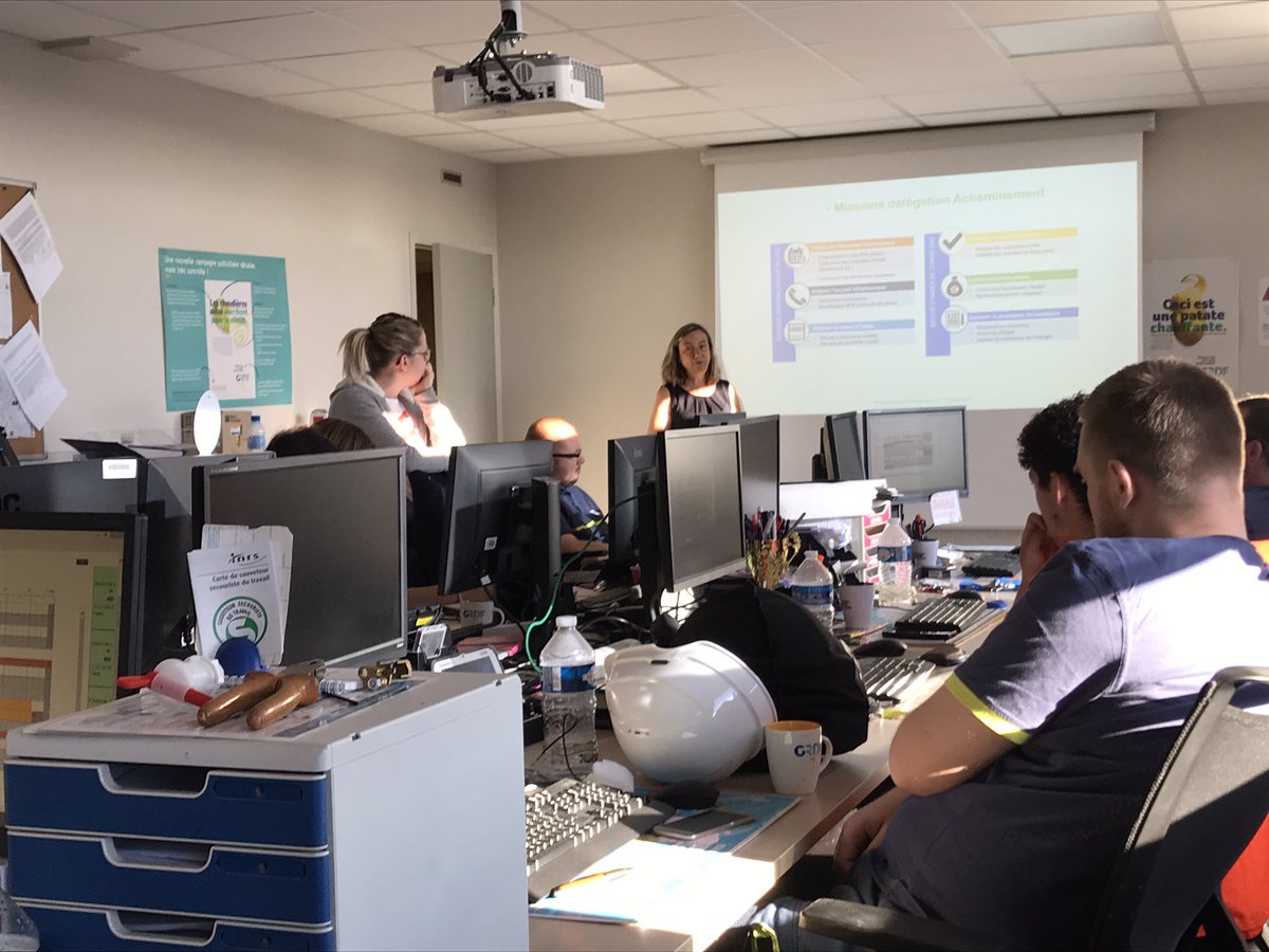 #grdfno #aindpcest #acheminement, présentation des missions de l’Acheminement pour le site de Dainville : Échange sur les bons gestes métiers et les difficultés rencontrées sur le terrain. Échanges constructifs.