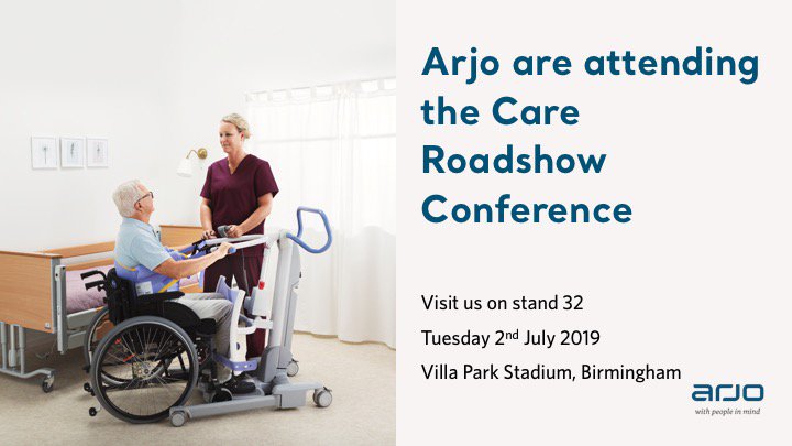 Attending the Care Roadshow in Birmingham today? Come and visit the Arjo stand! 
#CareRoadshow