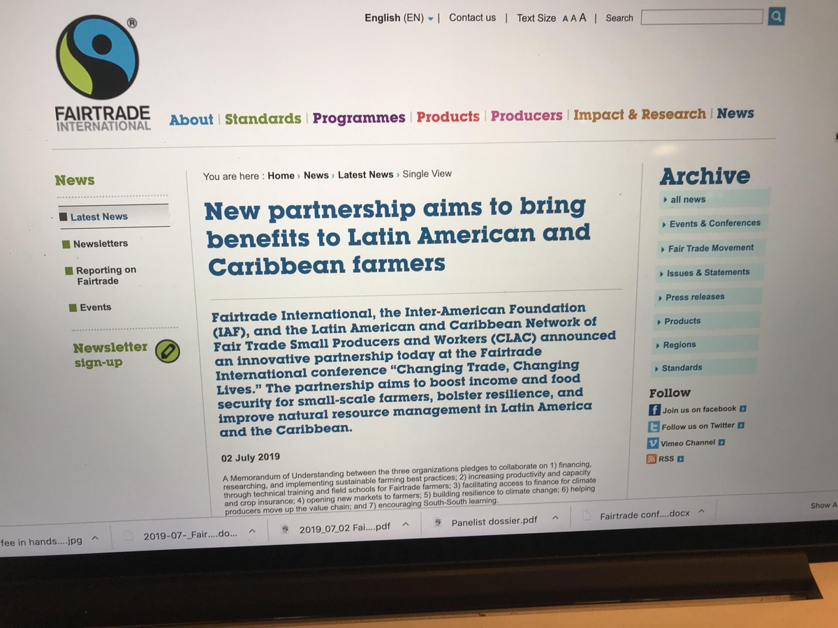 FAIRTRADE's tweet photo. New @FAIRTRADE partnership with @IAFgrassroots and @CLACFairtrade aims to bring benefits to Latin American and Caribbean farmers #TradeFairLiveFair #ChangingTradeChangingLives #fairtrade https://t.co/Fkr8RnsoZd https://t.co/o24J6q8Fen