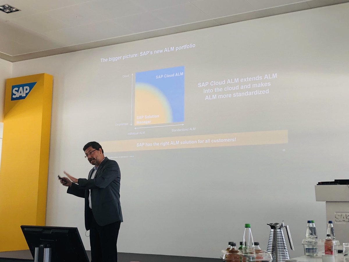 _DSAG's tweet image. Cloud ALM #calm als „Erweiterung“ für den #SolutionManager für Cloud Produkte. #DSAG auf dem CCOE Infotag