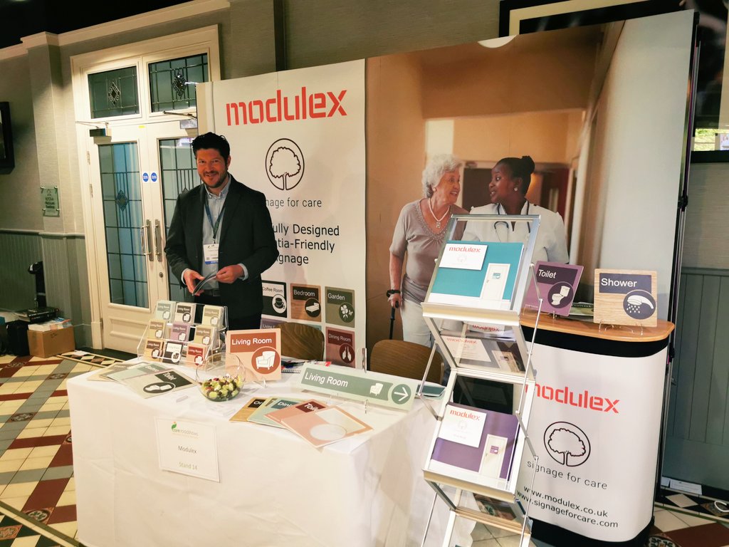 ModulexUK's tweet image. All set and ready to go for the @careroadshows. Join us at stand 14 to see our new dementia-friendly signage #careroadahow #signage #signageforcare