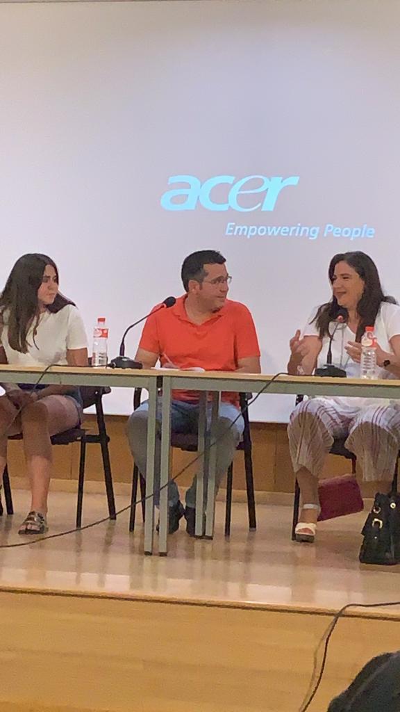 FAB_Cordoba's tweet photo. La oficial de mesa Carmen del Rey participó este lunes   en la Mesa Redonda, el Baloncesto Femenino "En IGUALDAD" celebradas en @ClaritasIulia Espejo. #Valorcesto https://t.co/IAwxg5mEml