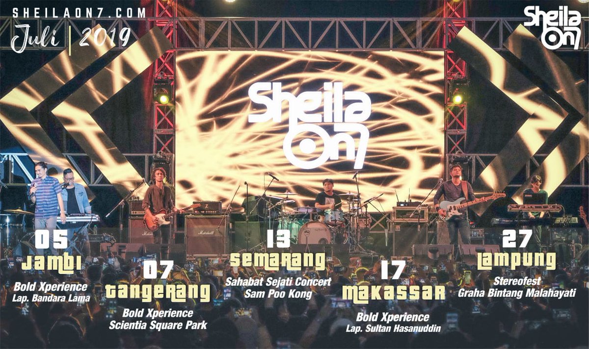 Sampai jumpa di #sheilaon7day bulan Juli 2019 ganks!!! Seperti biasa, jangan lupa mentions temen kamu buat ngonser bareng. see u ganks.!!