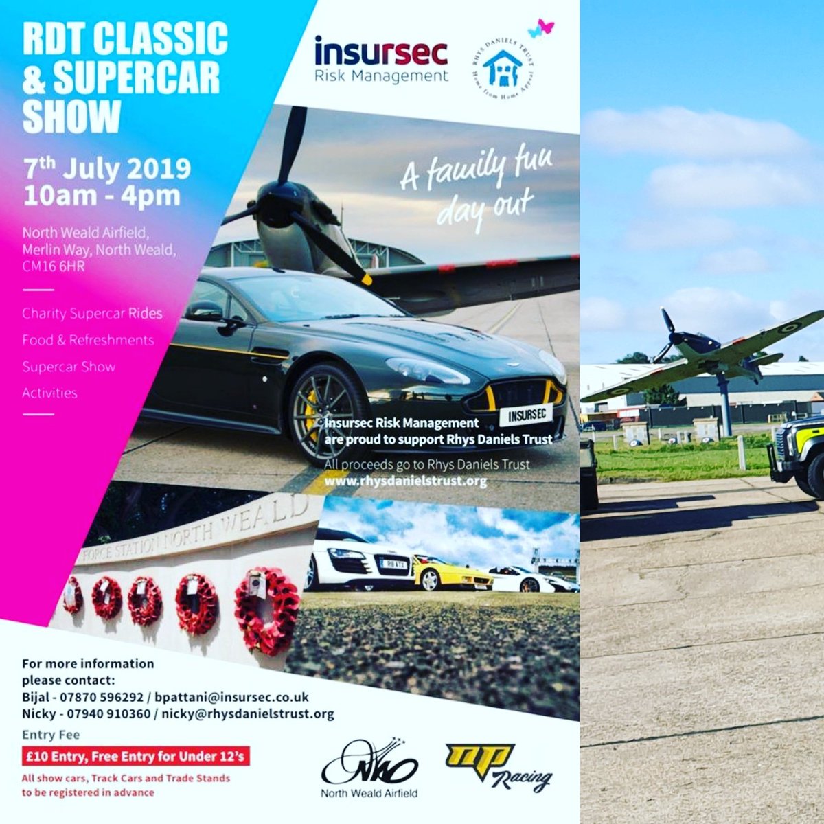 mclaren0260's tweet photo. If you're around Sunday come down to North Weald for a fun charity day out supporting the Rhys Daniel's Trust. I'll be there doing passenger rides in SuperCars, come say hello.

#rhysdanielstrust #passengerrides #supercars #carlimits #mclaren0260 https://t.co/z033o9q99Z