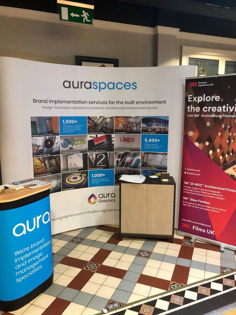 It's the day of the @careroadshows in Birmingham and we're all set up! Drop by and see us - we'll be here all day to talk to you about the renovation and refurbishment solutions we can provide for your spaces. See you soon! careroadshows.co.uk

#CareRoadshow #AuraSpaces