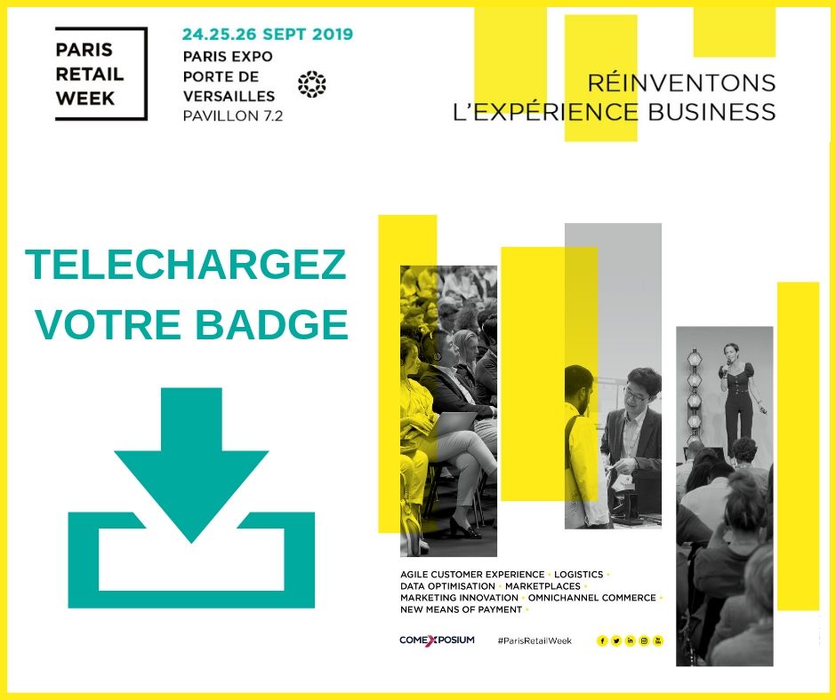 [PARIS RETAIL WEEK 2019]

@PRWOfficial vous invite à découvrir toutes les nouveautés du commerce connecté. 

Réservez vos places pour participer à l'évènement de la rentrée ! 🎟️

👉Téléchargez votre badge maintenant : 
badge.parisretailweek.com/?super_code=TW…