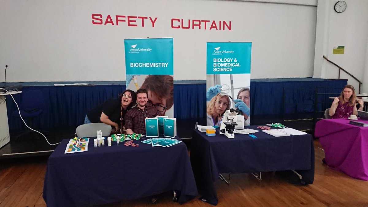Healthcare Aspirations Day <a href="/AstonUniversity/">Aston University</a> <a href="/AstonBioscience/">Aston Biosciences</a>. Come and find out about our biosciences programmes. Unfortunately no @afatscientist today!