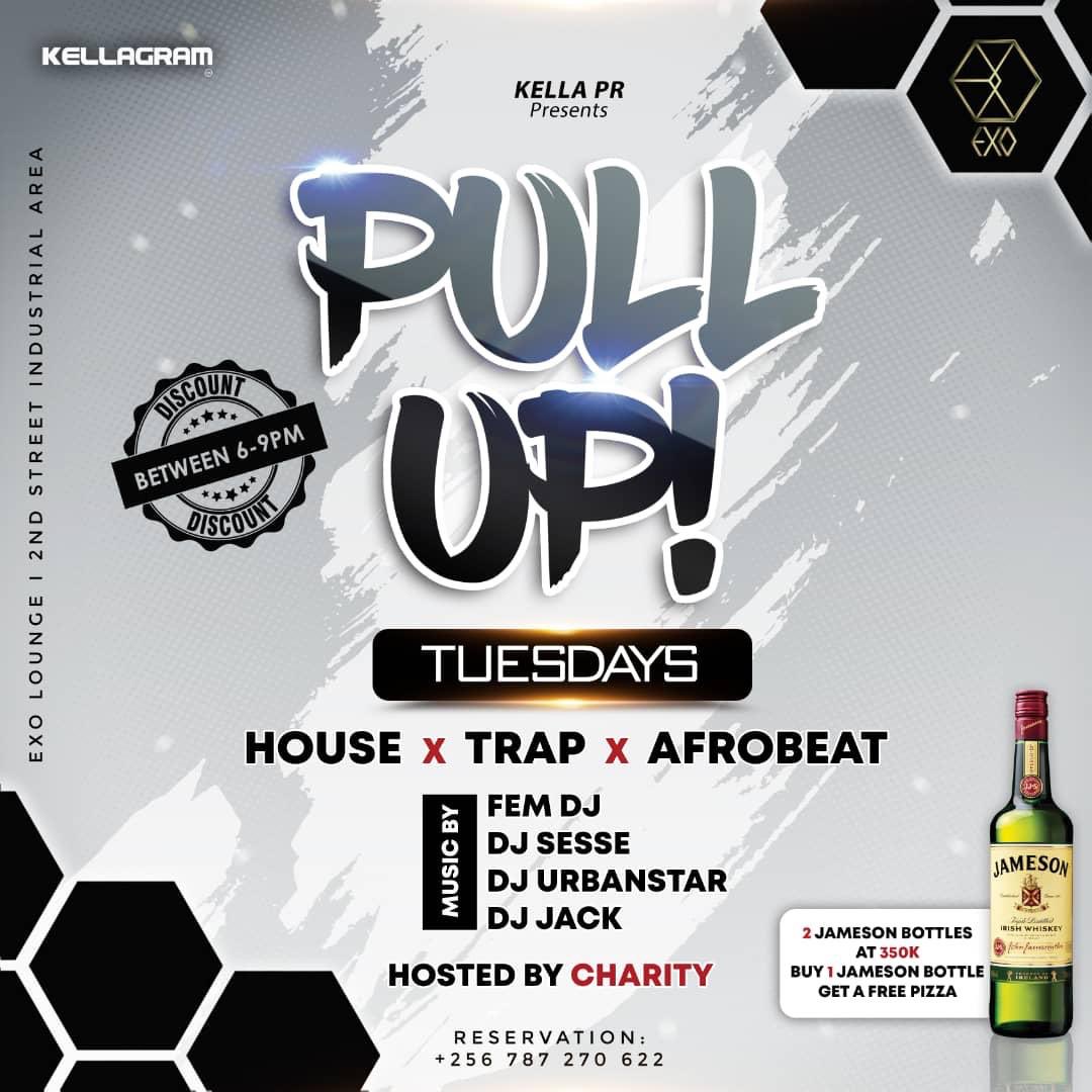 fem_dj's tweet photo. Tonight is for enjoying goats meat as the G.O.A.T plays you some trap, house and afrobeat.
Itβs that #PullupTuesdays plan with the broski @DJ_Ssese. See you at @ExoLoungeUg https://t.co/7U24y2fvDg