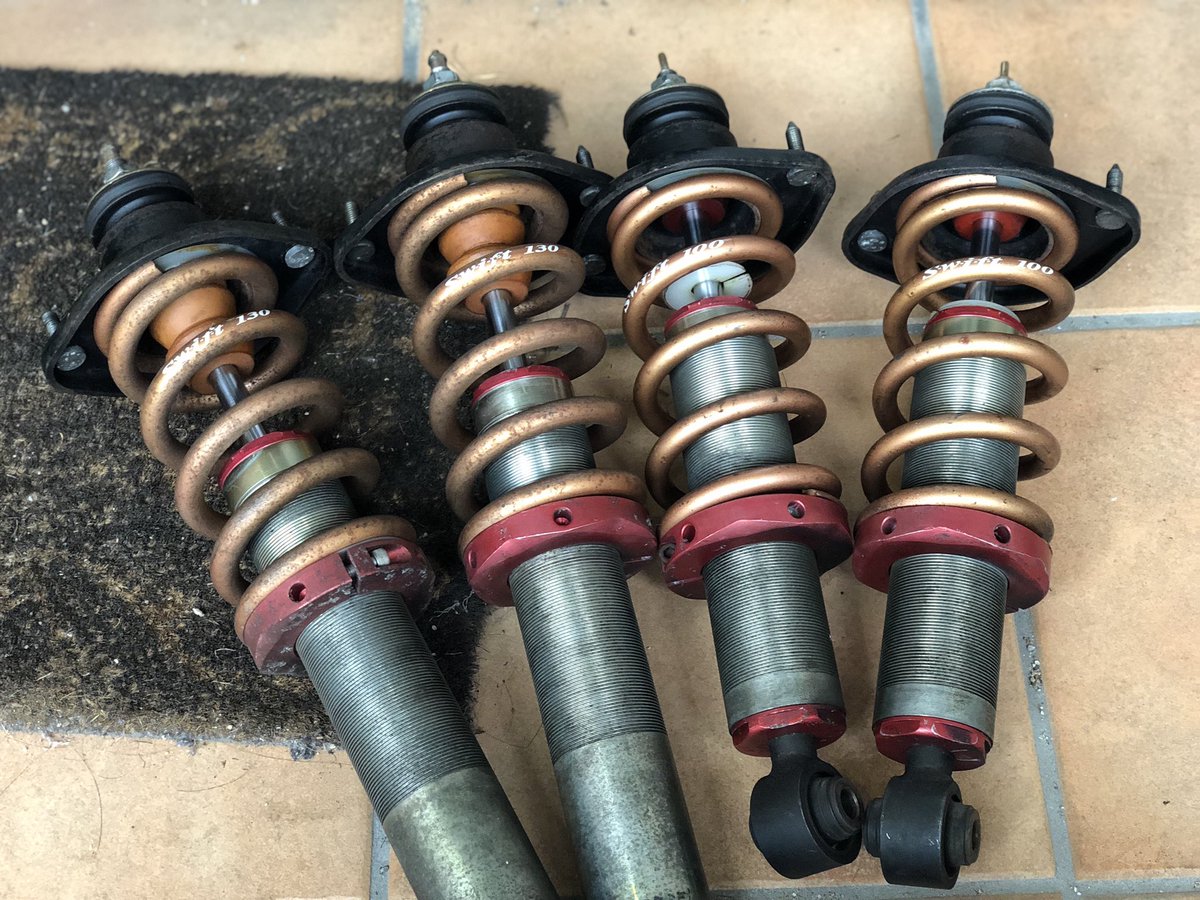 mura25_VT's tweet image. きたきたきたぁー！！
やっとまともに走れるんじゃない⁇
はよ付けて走りたいぜ！！
#車高調
#stboeso
#swiftsprings