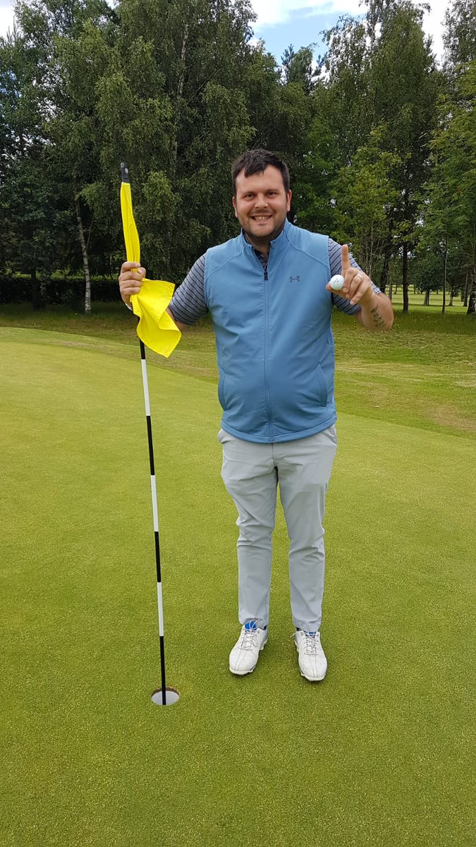 DaleBeaghan's tweet photo. @beano87 Having his first hole in one yesterday @RingwayGolfClub on the 4th hole representing @accringtongolf @ADGCgroundstaff in the North West Stewards am am day. https://t.co/ksdjpRuNtr
