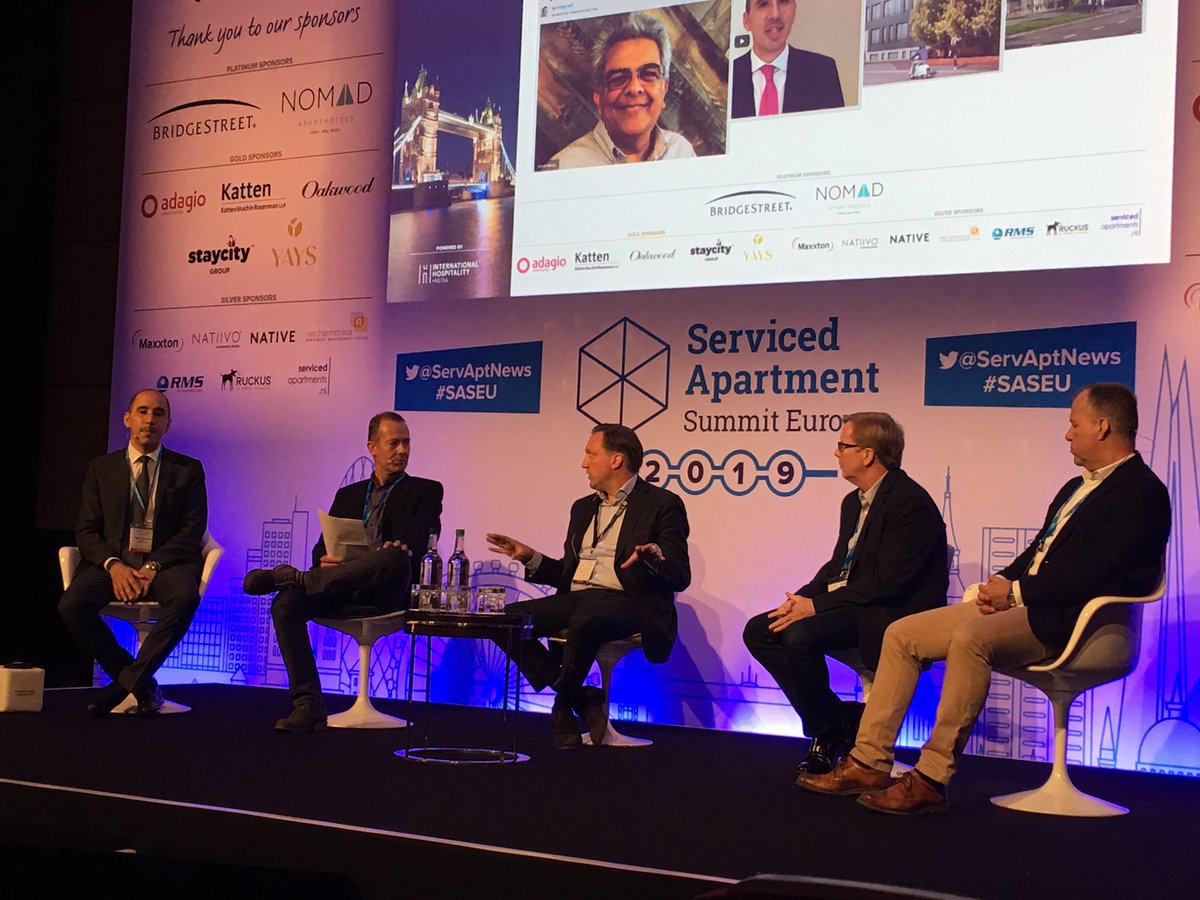 Interesting discourse on the role of technology in the Service Apartment EU summit <a href="/ServAptNews/">Serviced Apartment News</a> ‘People are driven by technology’ <a href="/FILIPPOCAV/">Filippo Cavandoli</a> of Nomad Apartments. Peter Heule of YAYS underlines the importance of the personal interface #SASEU