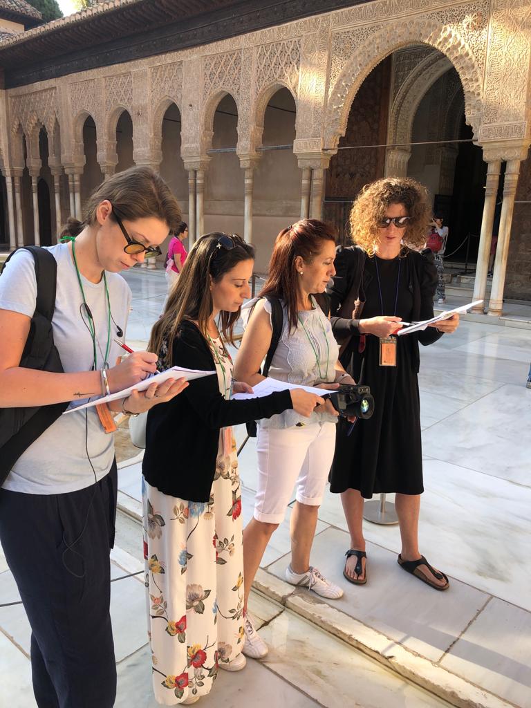 WarmestEu's tweet photo. #Working in situ with the thermography camera in the court of the lions of the #Alhambra. #Granada @alhambracultura @MSCActions @EU_H2020 @H2020Projects https://t.co/jp2lA7Rd38