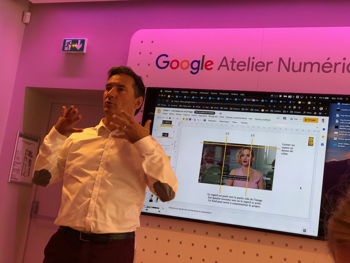 Super introduction à realisation de ses #interviewes #video par ⁦<a href="/lionelmyszka/">Lionel Myszka</a>⁩ today #AteliersGoogle #merci #pro 👏🏻👏🏻👏🏻