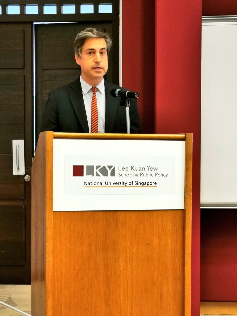 FranceinSG's tweet photo. 🇫🇷 Ambassador Abensour opening the conference on "#Multilateralism fights back: the @ParisPeaceForum and the quest to save globalisation" @LKYSch. Promoting and safeguarding multilateralism is a commitment shared by France and Singapore. https://t.co/BXqd2jr6pw