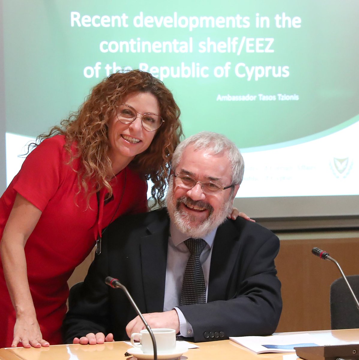 Foreign media correspondents are being briefed #now by Amb. #TasosTzionis, Perm.Sec. <a href="/CyprusMFA/">Cyprus MFA</a>, on recent developments in the continental shelf/#EEZ of the Republic of #Cyprus, in relation to #Turkey's illegal activities therein.
#EastMed #InternationalLaw
