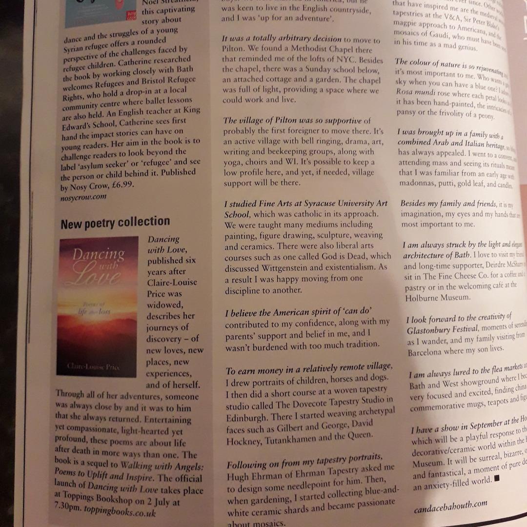 PoetryCLP's tweet photo. Delighted that @TheBathMagazine has highlighted my new poetry collection and mentions the official book launch at @ToppingsBath today! #bathevent https://t.co/sFuMdgyUUs