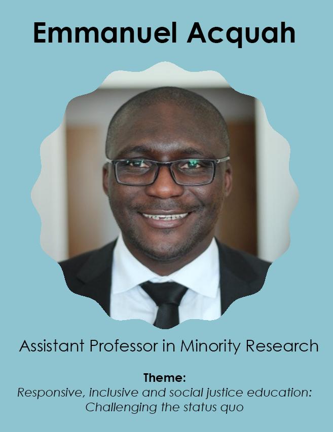 EmJoyEducation's tweet photo. #keynotespeaker 📚Dr. Emmanuel Acquah is an assistant professor in @aboakademi whose #research focuses on #teachers of #multicultural / #multilingual #learners. #emjoy #joyfulfestivalofeducation #emjoyeducation #edchat #EdChatEU #professionaldevelopment #school https://t.co/iQ8Ya4bVcZ