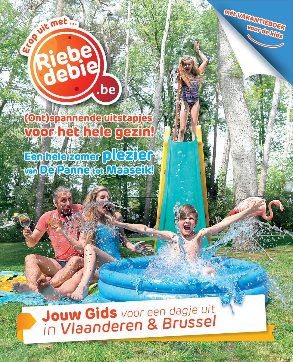 Klaar voor het ultieme grotevakantiegevoel? Wij wensen je een spetterend zomerverlof vol daguitstapjes! Inspiratie vind je in de jongste <a href="/Riebedebie_be/">riebedebie.be</a>-brochure: wij mochten hiervoor niet alleen het binnenwerk lay-outen, maar ook een cover shooten waar het plezier van afspat. 💦