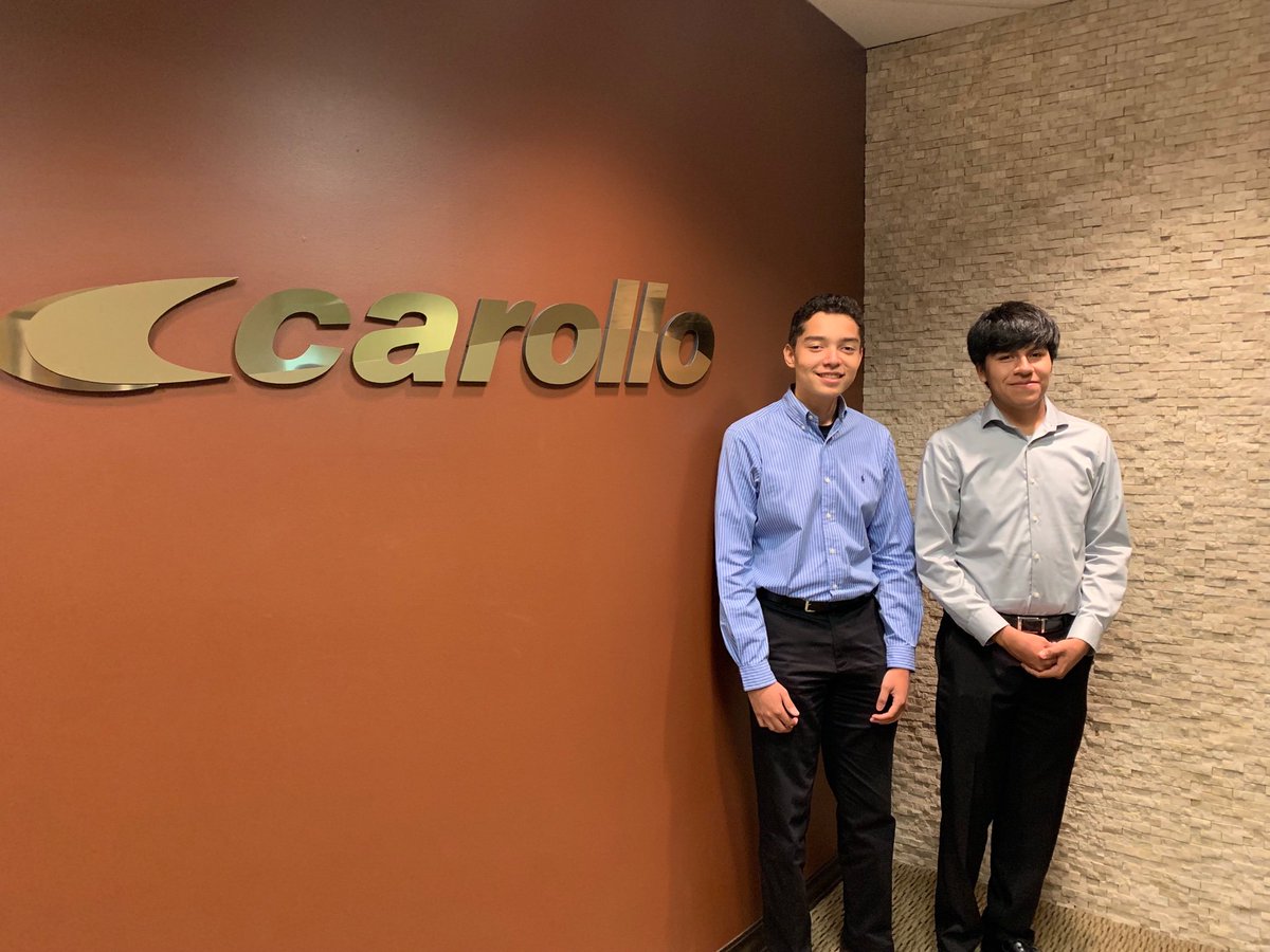 CarolloTweets's tweet image. This just in! @dallasschools @NAFCareerAcads students Kennedy and Emmanuel (from @WTWHighSchool and @PanthersHHS) are joining the @CarolloTweets team in Dallas as interns for the summer! Welcome Emmanuel and Kennedy!