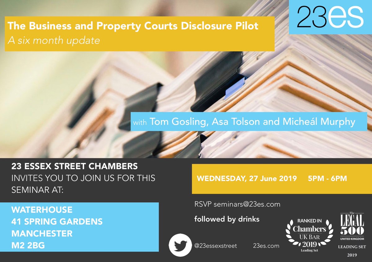 23esCommercial's tweet photo. Podcast now available from last weeks @23esCommercial Seminar on the BPC Disclosure Pilot Scheme https://t.co/7Qx6N0bcS1 https://t.co/1nW6wsYm2m